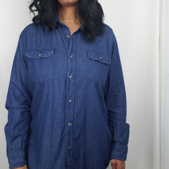Wrangler Denim Button-down Shirt #45R - Picture 3 of 7